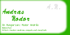 andras modor business card